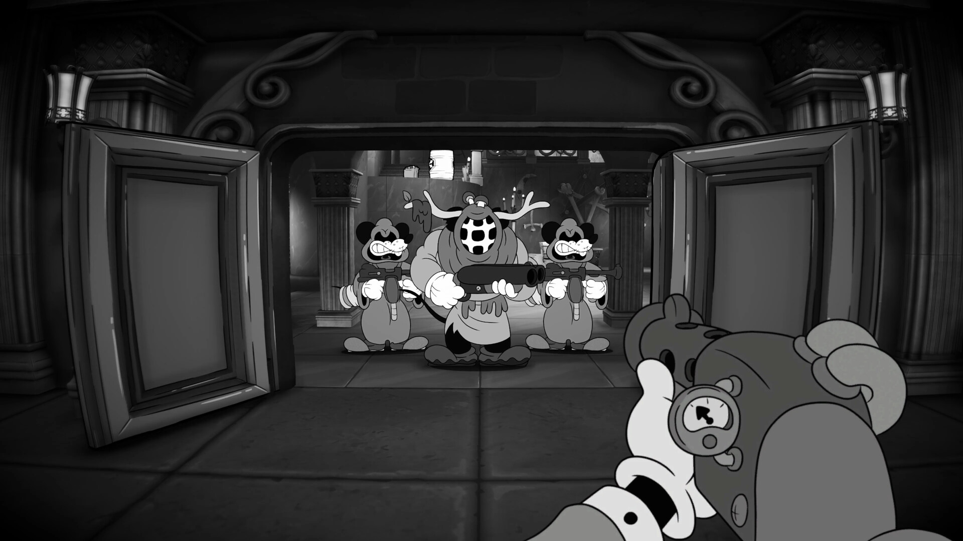 MOUSE: P.I. For Hire gameplay screenshot used to support walkthrough route and cutoff planning