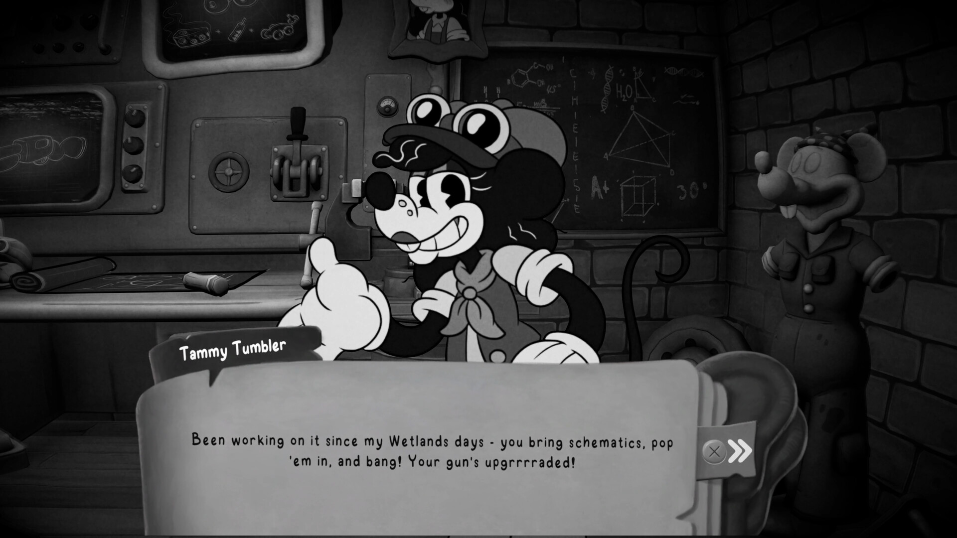 MOUSE: P.I. For Hire gameplay screenshot used to support noir worldbuilding analysis